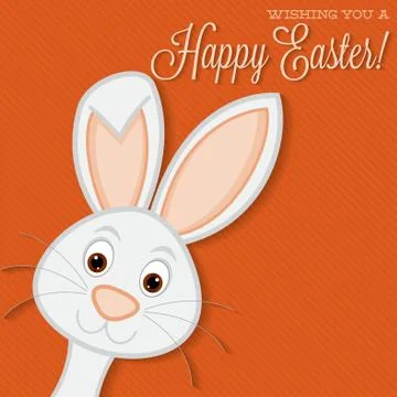 Bright Easter bunny card in vector format. Stockillustratie
