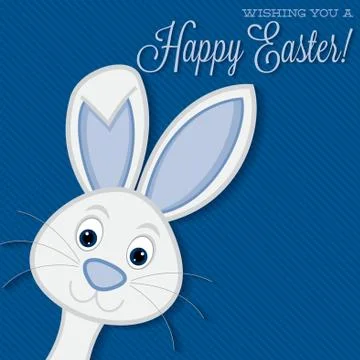 Bright Easter bunny card in vector format. 库存插图
