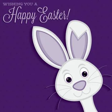 Bright Easter bunny card in vector format. Stock Illustration
