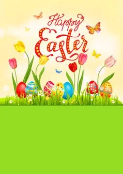 Bright easter card egg Stock Illustration