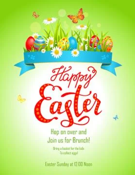 Bright easter card Stock Illustration