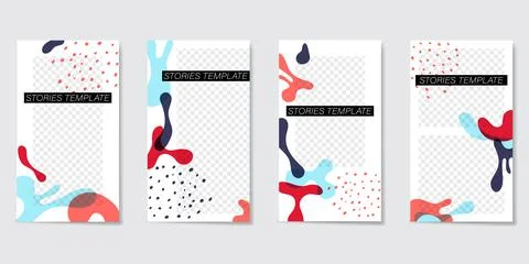 Bright editable template for Stories and Streams. イラスト素材