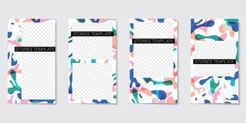 Bright editable template for Stories and Streams. イラスト素材