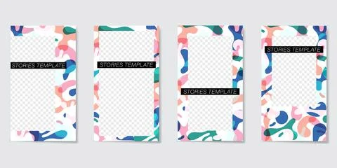 Bright editable template for Stories and Streams. Illustrazione stock