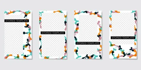 Bright editable template for Stories and Streams. イラスト素材