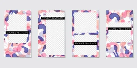 Bright editable template for Stories and Streams. Stock Illustration
