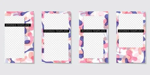 Bright editable template for Stories and Streams. Illustrazione stock