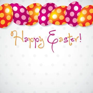 Bright Egg Happy Easter card in vector format. Stock Illustration