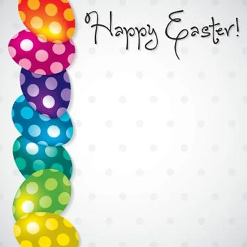 Bright Egg Happy Easter card in vector format. Stock Illustration