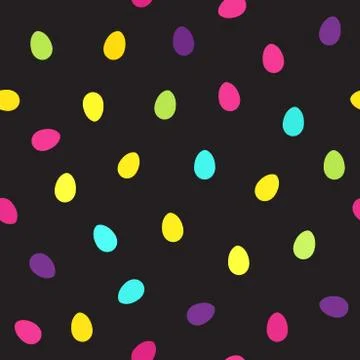 Bright egg pattern. Seamless vector Stock Illustration
