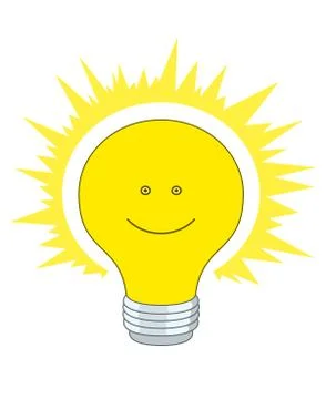 Bright electric bulb Stock Illustration