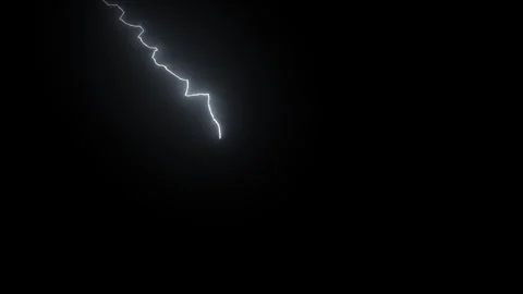 Bright Electric Lightning Bolt Flash with Dramatic Storm Energy Stock-Footage 344717167