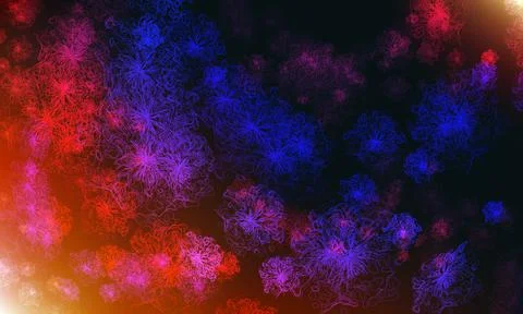 Bright, elegant background with abstract flowers Illustrazione stock