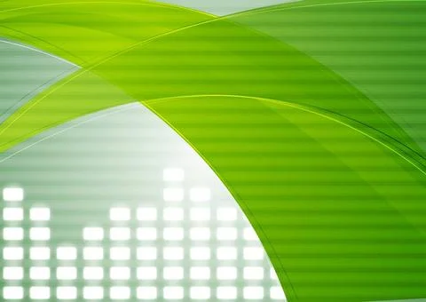 Bright elegant tech design with abstract waves. Eps 10 vector background B... Stock Photos