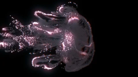 Bright elements move in a fluid like way in this animation. Stock Footage 110772570