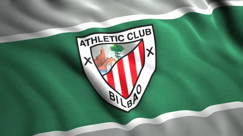 Bright emblem. Motion. Bright symbol of the Bilbao Athletic Club. Use for Stock Footage 195954226