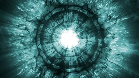 Bright energy source, core fusion generate power, alien object radiation Stockbeeldmateriaal 198756315