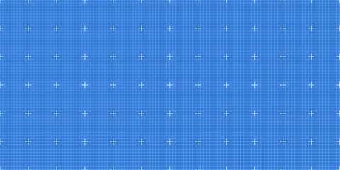 Bright engineering blueprint with white grid on blue background Stock Illustration