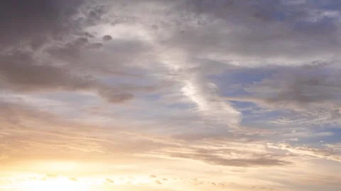 Bright epic clouds in the sunset sky. Timelapse Stock Footage 276332315