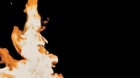 Bright Erupting Flames on Black Background 스톡 동영상 330669356