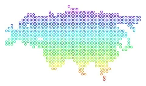 Bright Eurasia Map Stock Illustration