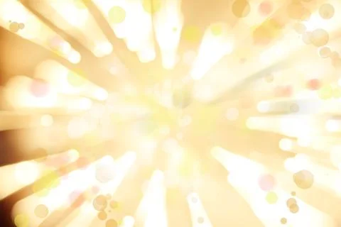 Bright explosion. Circles on yellow background Stock Illustration