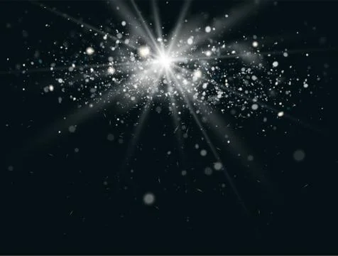 Bright explosion on the dark cosmic backdrop. Stock-Illustration