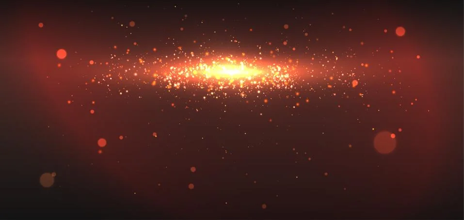 Bright explosion on the dark cosmic backdrop. Stock Illustration
