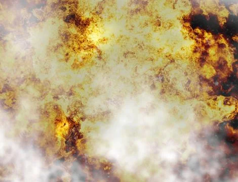 Bright explosion fire burst and smoke backgrounds Illustrazione stock