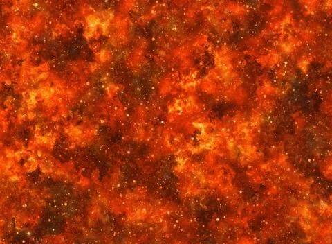 Bright explosion fire burst on space stars backgrounds Stock Illustration
