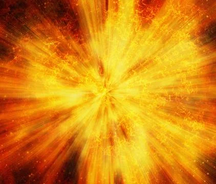 Bright explosion fire speed burst background Stock Illustration