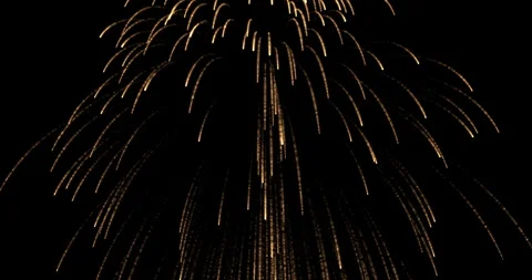 A bright explosion of fireworks shining in the night sky Stock Footage 311021031
