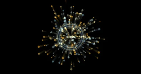 A bright explosion of fireworks shining in the night sky 7 Stock Footage 311021317
