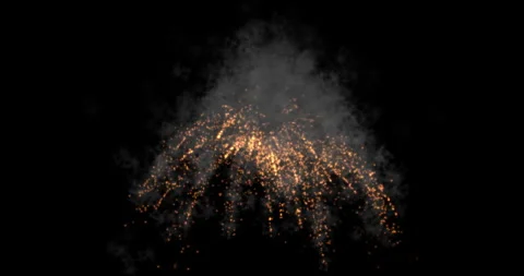 A bright explosion of fireworks shining in the night sky 6 Stock Footage 311021362