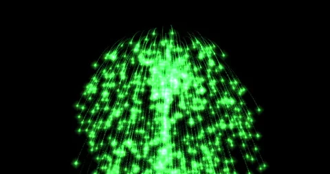 A bright explosion of fireworks shining in the night sky 4 Stock Footage 311021481