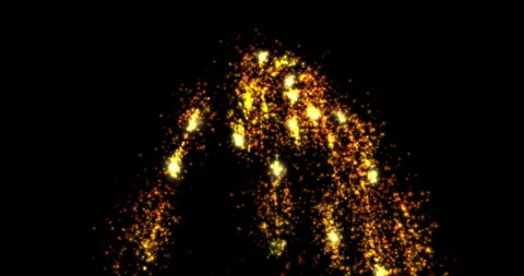 A bright explosion of fireworks shining in the night sky 13 Stock Footage 311021665