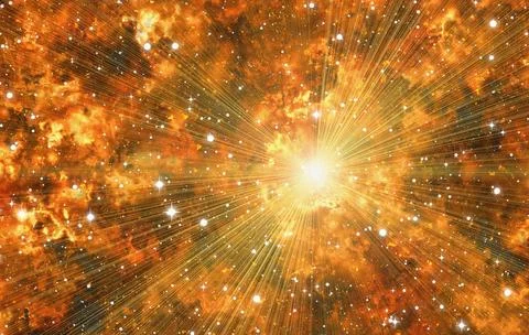 Bright explosion flash background. fire burst bright flash against a burni... Stock-Fotos