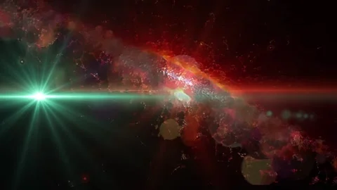 Bright explosions of crystallized plasma in an abstract universe Stock Footage 279388116