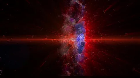 Bright explosions of crystallized plasma in an abstract universe Stock Footage 279390548