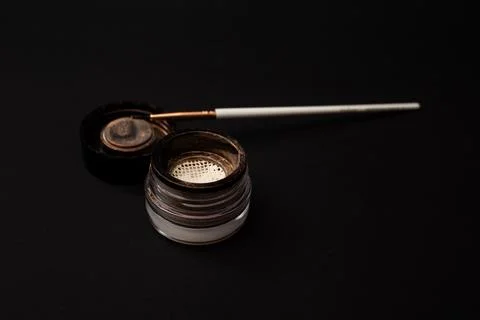 Bright eye shadows on the background Stock Photos