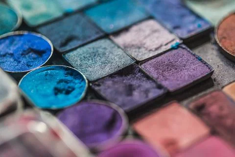 Bright-eyeshadow-makeup   Stock Photos
