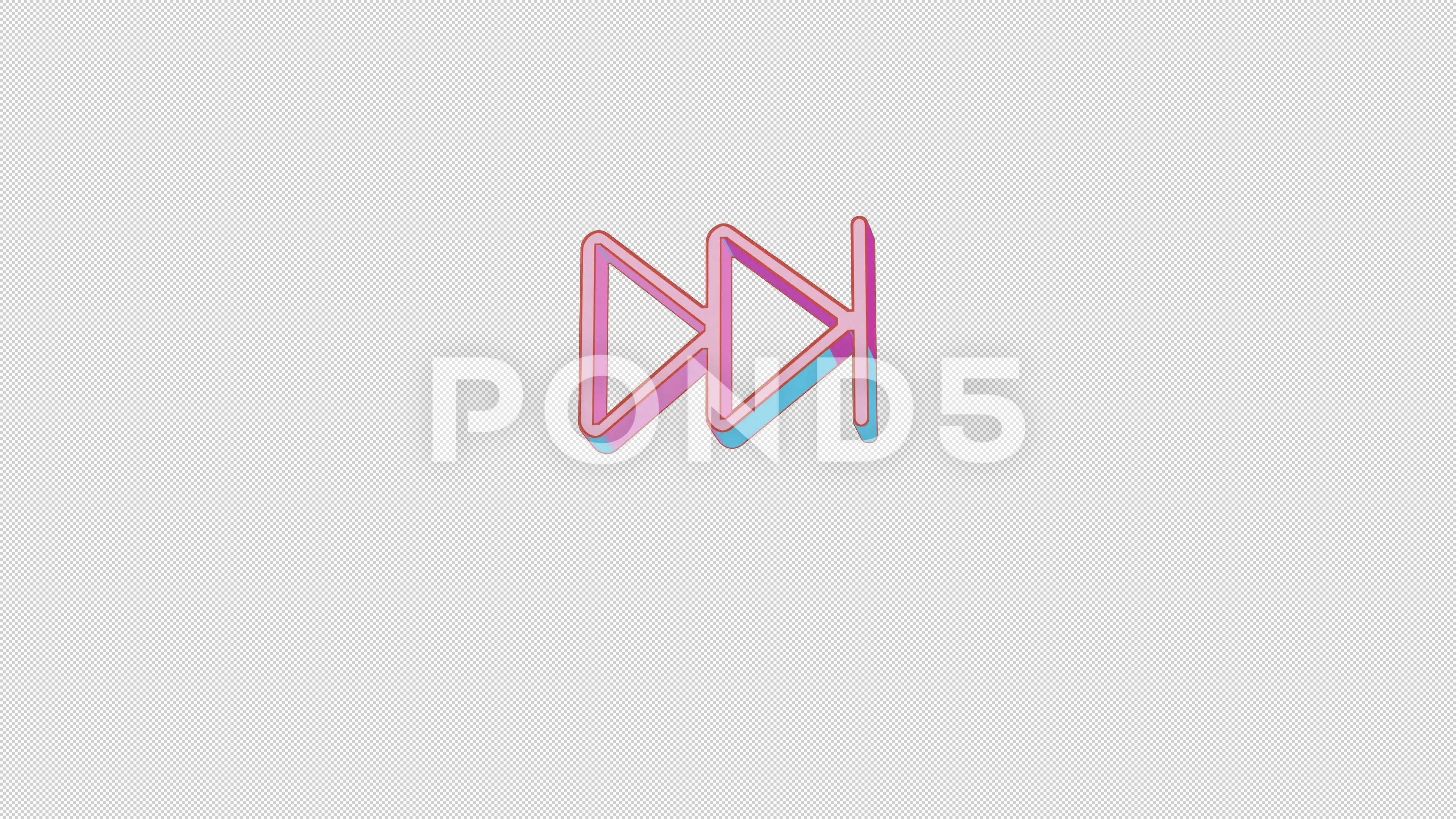 Pink Fast Forward Symbol