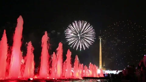 Bright festive salute Stock Footage 80085057