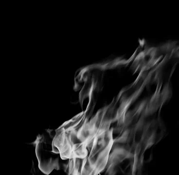 Bright fire on a black background at night Stock Photos