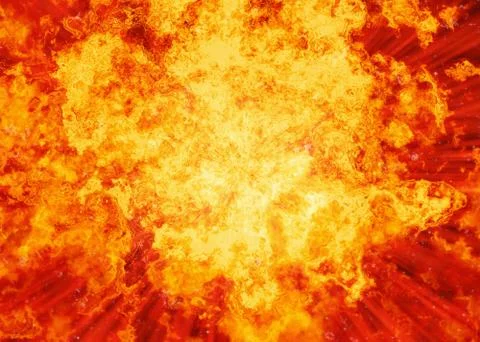 Bright fire burst explosion flash background Stock Illustration