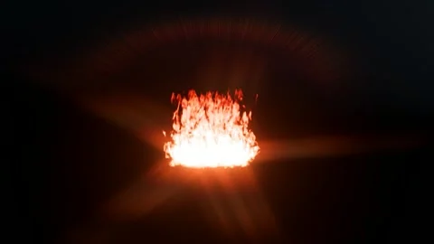 Bright Fire Flame Burst Motion Graphic Loop 库存影片 346442604