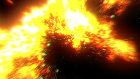 Bright fire flames burning on black background. Intense inferno sparks and 스톡 동영상 340118763