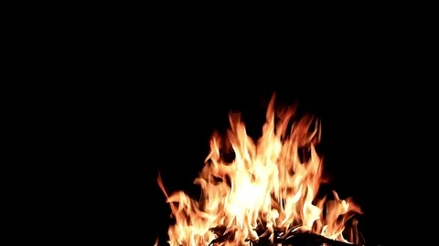 Bright fire Stock Footage 98919788