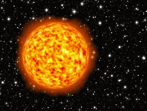 Bright fire planet on space backgrounds Stock Illustration