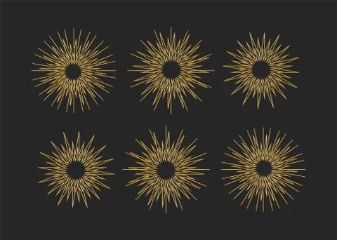Bright firework, decoration twinkle, shiny flash. Sparkle lights vector Stock Illustration